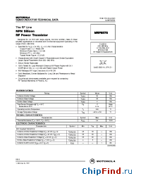 Datasheet MRF857 manufacturer Motorola